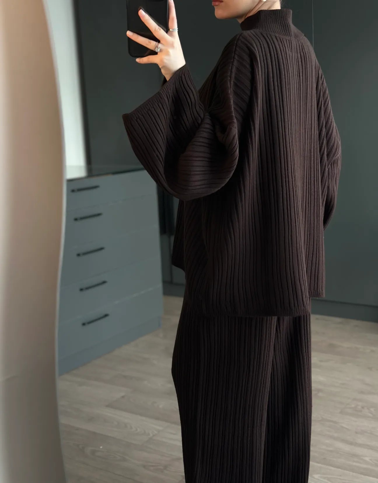 Round neck knitted Co-ord set