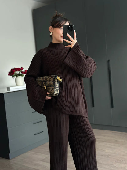 Round neck knitted Co-ord set