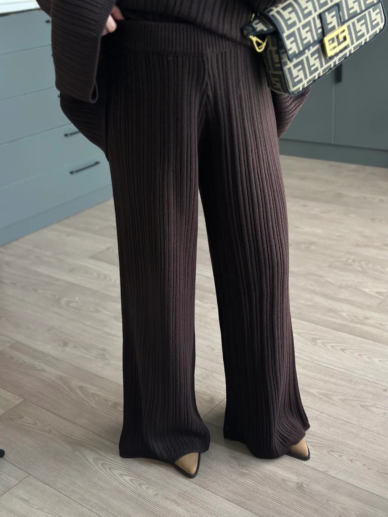 Round neck knitted Co-ord set