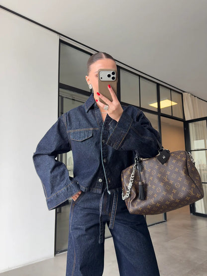Zr model jeans co-ord set