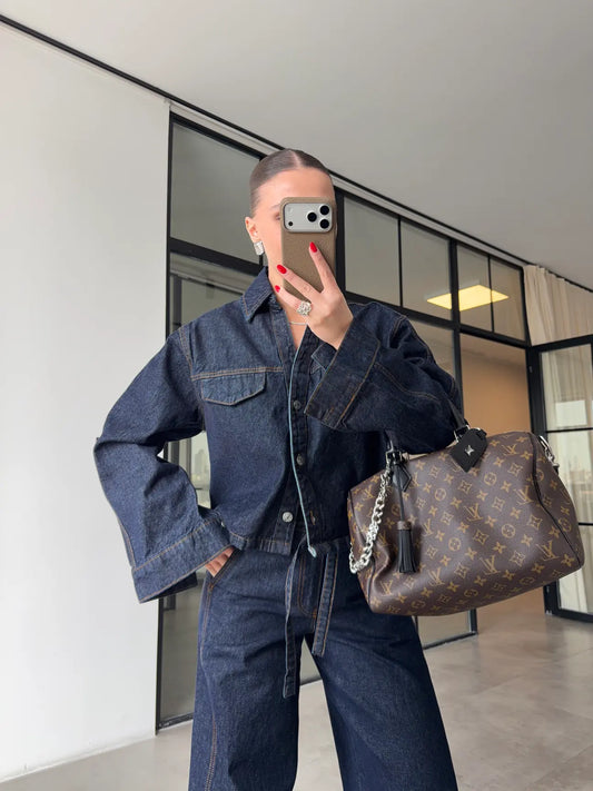 Zr model jeans co-ord set