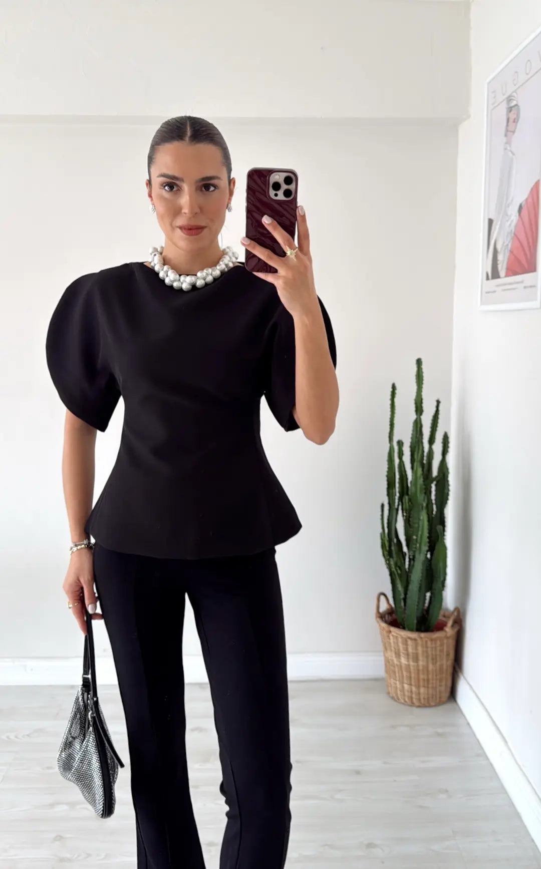 Balloon Sleeve Blouse White