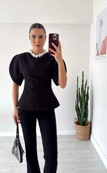 Balloon Sleeve Blouse White