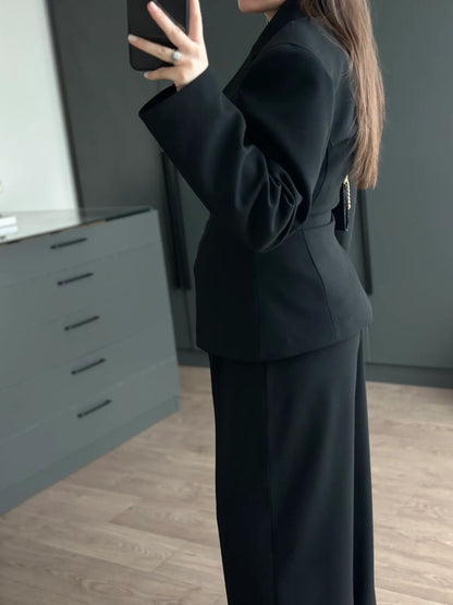 Black 4 side buttons suit