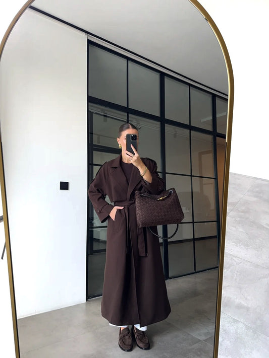 Oversized double breasted coat