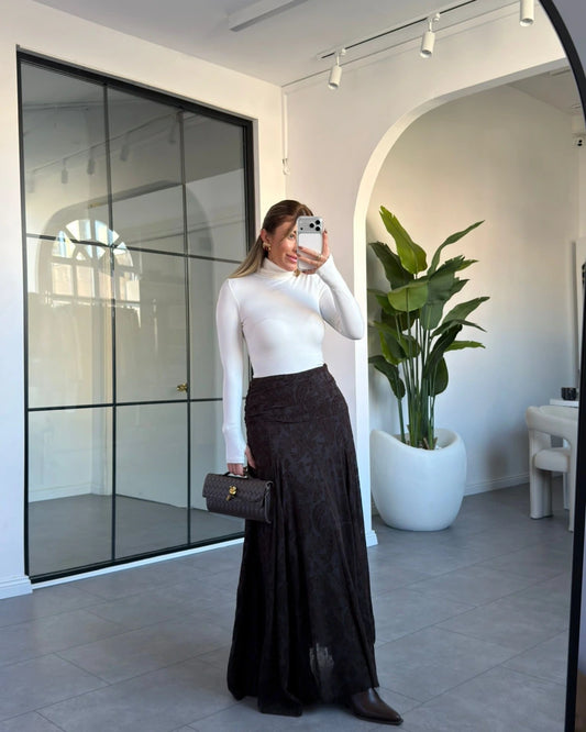 Velvet Patterned Skirt