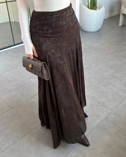 Velvet Patterned Skirt