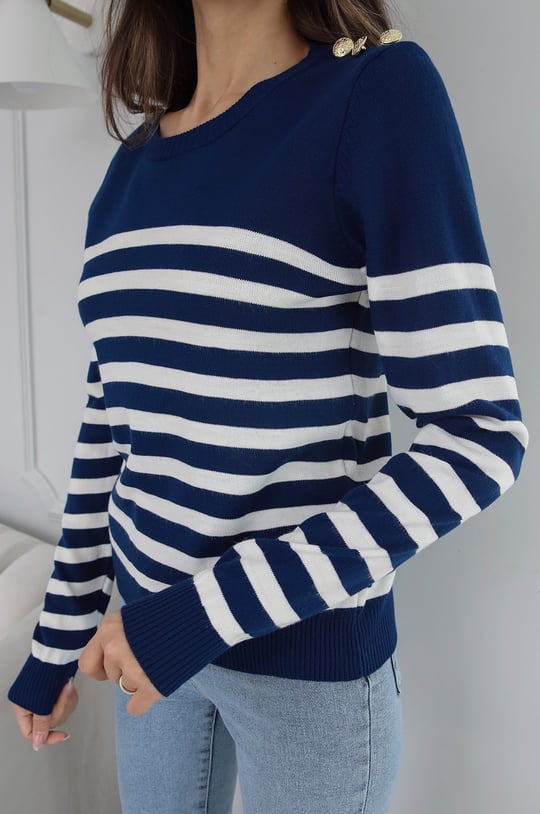 Striped knitted blouse