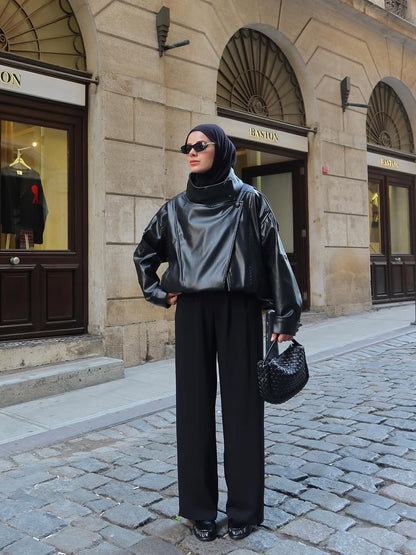 Zara model Faux Leather jacket