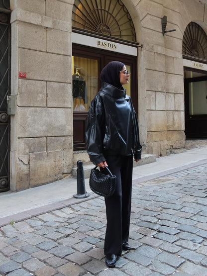 Zara model Faux Leather jacket