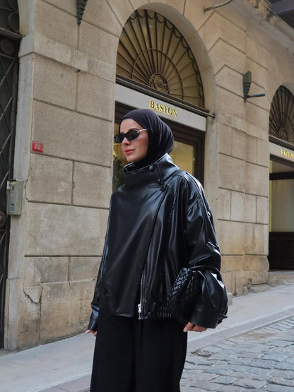 Zara model Faux Leather jacket