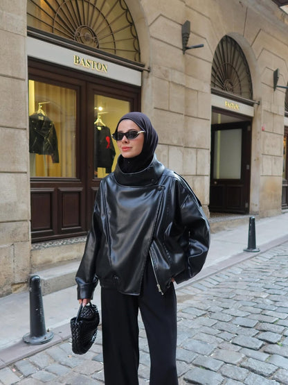 Zara model Faux Leather jacket