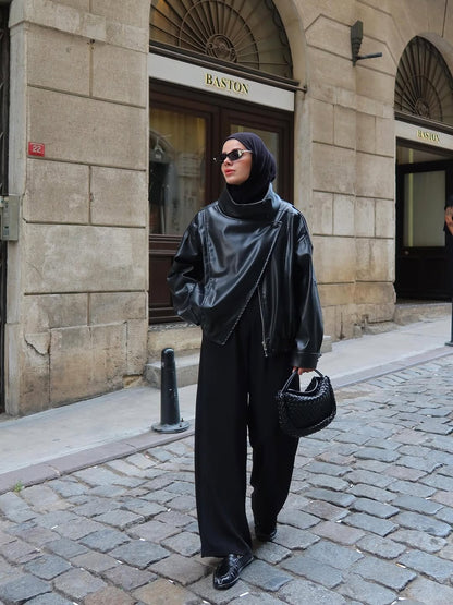 Zara model Faux Leather jacket