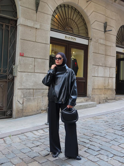 Zara model Faux Leather jacket