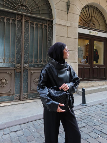 Zara model Faux Leather jacket