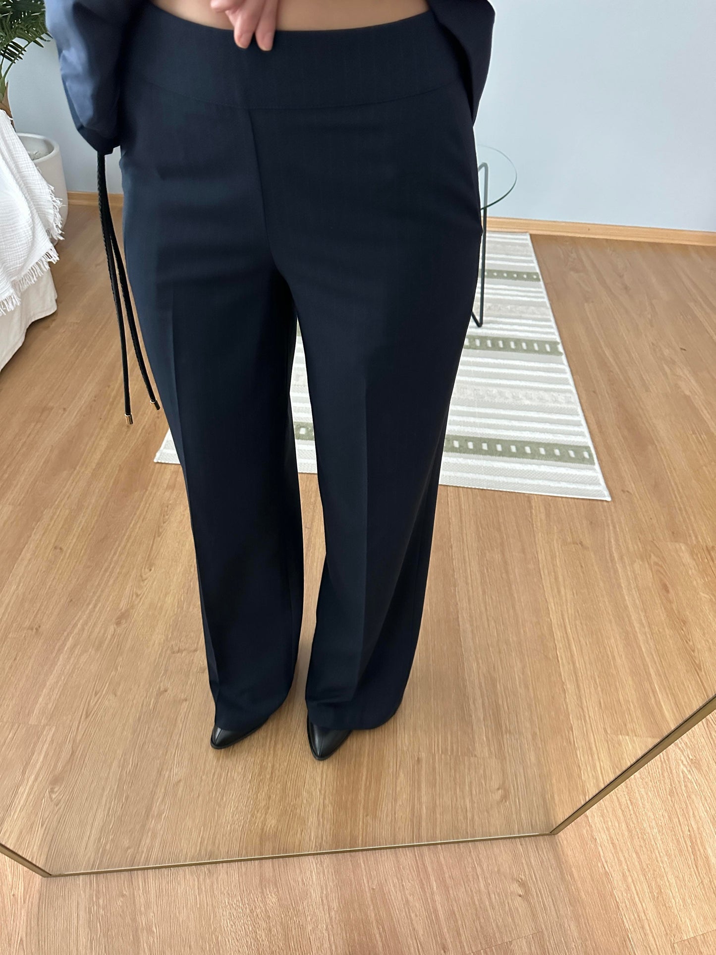 ZR Model striped Navy Belted Vest Set