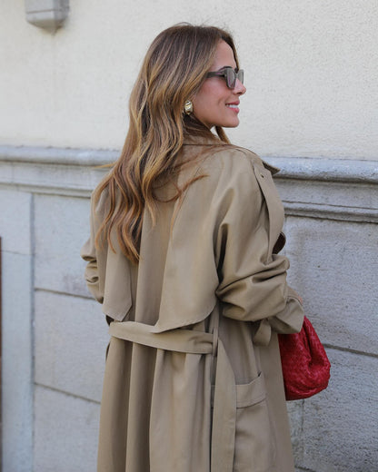 Gabardine oversized coat