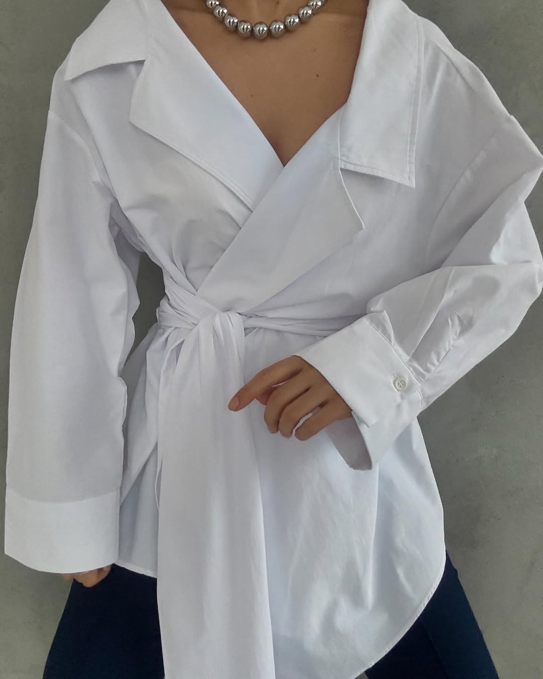 belted double breasted shirt