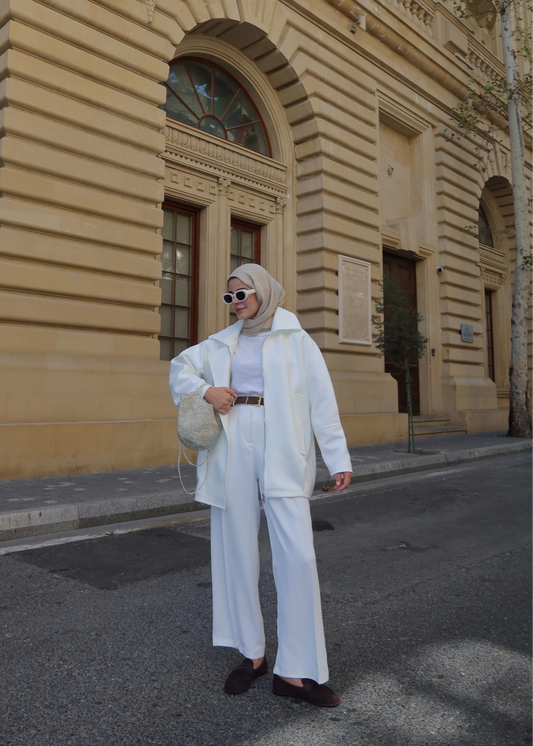 Oversized faux suede jacket