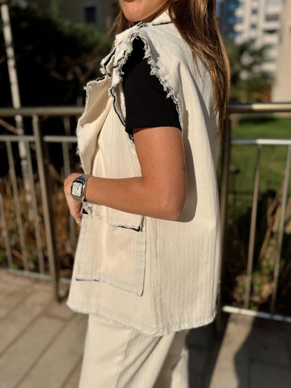 Gabardine vest