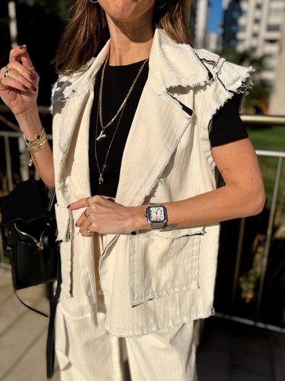 Gabardine vest