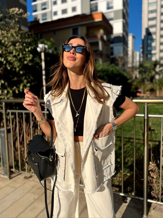 Gabardine vest