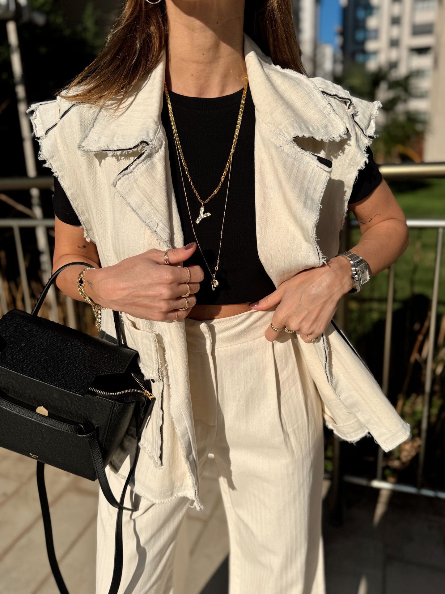 Gabardine vest
