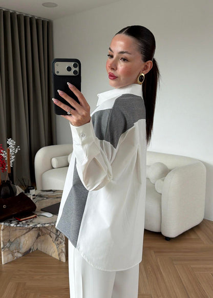 Knitwear details studded with rhinestone