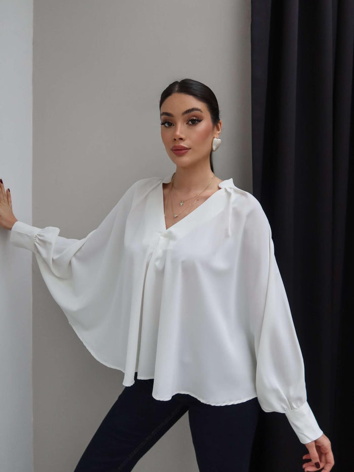 V-Neck Draped Shirt