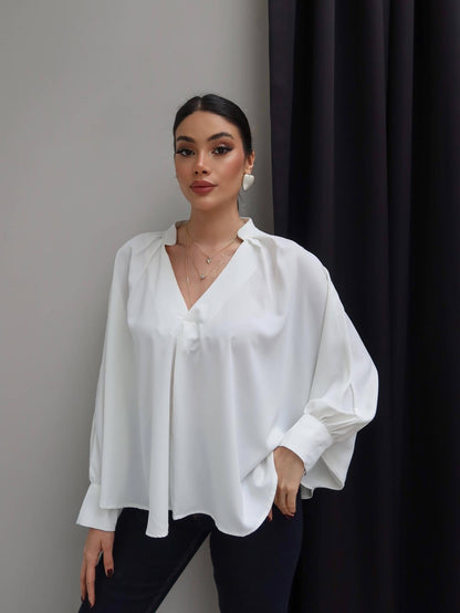 V-Neck Draped Shirt