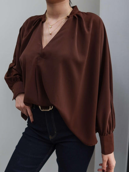 V-Neck Draped Shirt