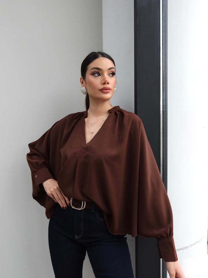V-Neck Draped Shirt