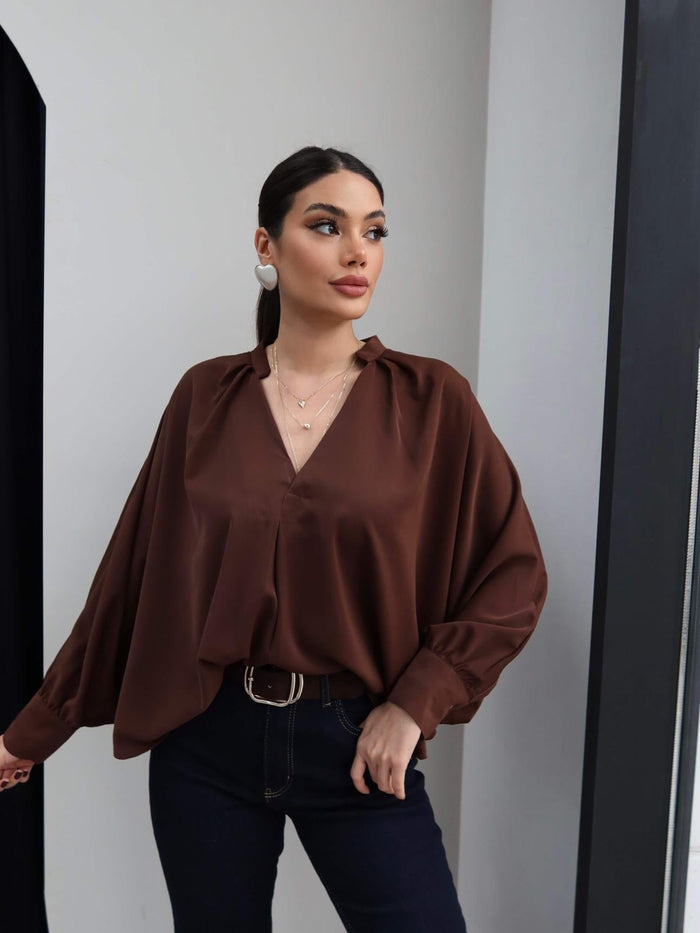 V-Neck Draped Shirt
