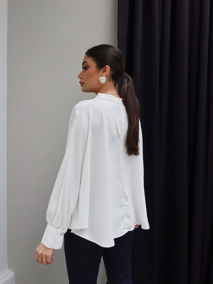 V-Neck Draped Shirt